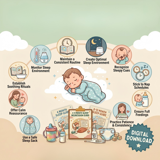 Sleep Regression Bundle (4, 8 & 12 Months) – 3 Guides