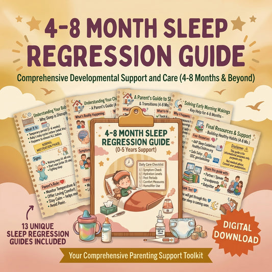 4-8 Month Sleep Regression Guide (12 Pages) – Crawling, Standing & Separation Anxiety