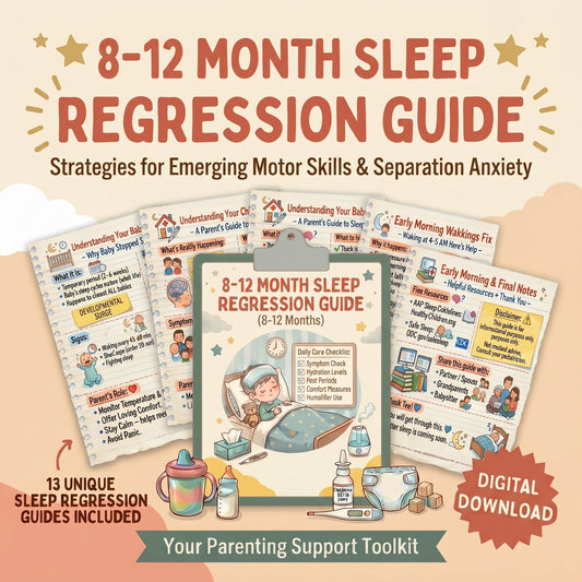 8-12 Month Sleep Regression Guide (12 Pages) – Walking, Talking & One Nap Transition