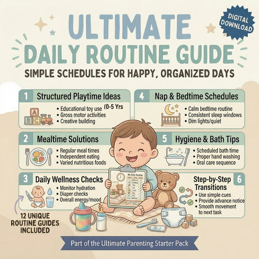 Kids Daily Routine Guide (0–5 Years) – Easy Schedules for Calm & Organized Days